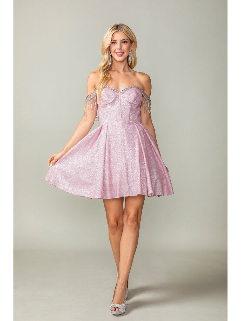 NEW BLUSH Evening Gown Floor Length Formal Elegant Stunning 3392